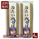 山形 冷たい肉そば 乾麺 2袋 4食入 スープ付き インスタント麺 袋麺 ギフト 山形県産 鶏だし そぼくな味 醤油味 土産 お取り寄せ 送料無料 保存食 備蓄...
