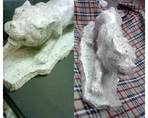 とらの置物　一点物 虎 トラ 寅 1個のみです。 りょう石