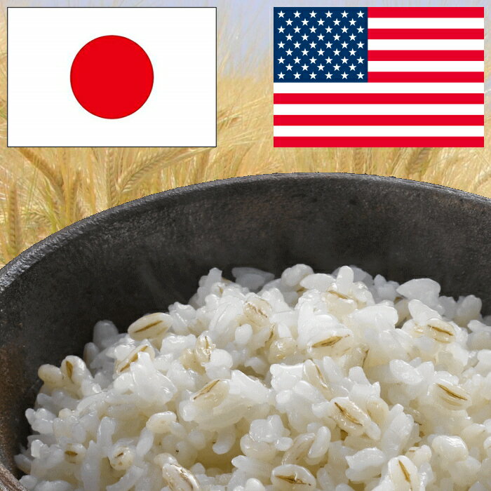 【ネコポス 送料無料】日米対抗 もち麦 合戦 1,000円　国産もち麦 400g と アメリカ産もち麦 500g を食べ比べてみてください。