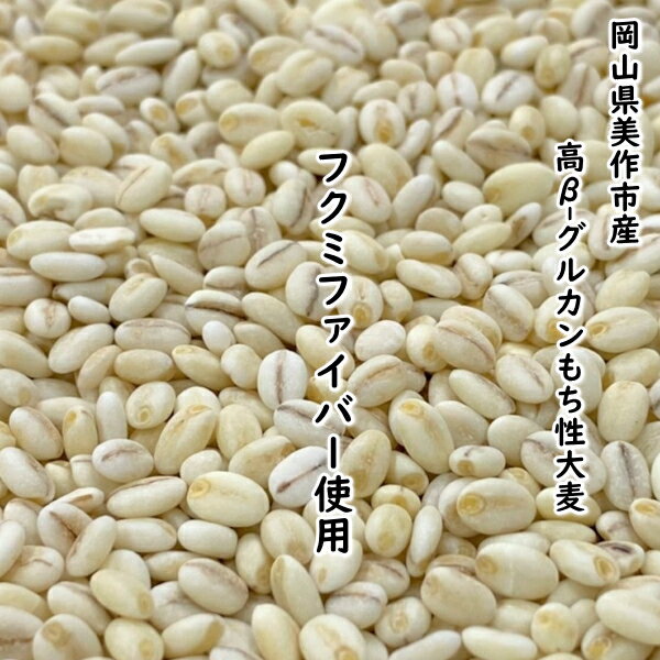 国産もち麦 「極」 業務用 5kg 【 産地限定 】岡山県美作市産 高β-グルカンもち性大麦品種 フクミファイバー 100% β-グルカン値 13.8g/100g中