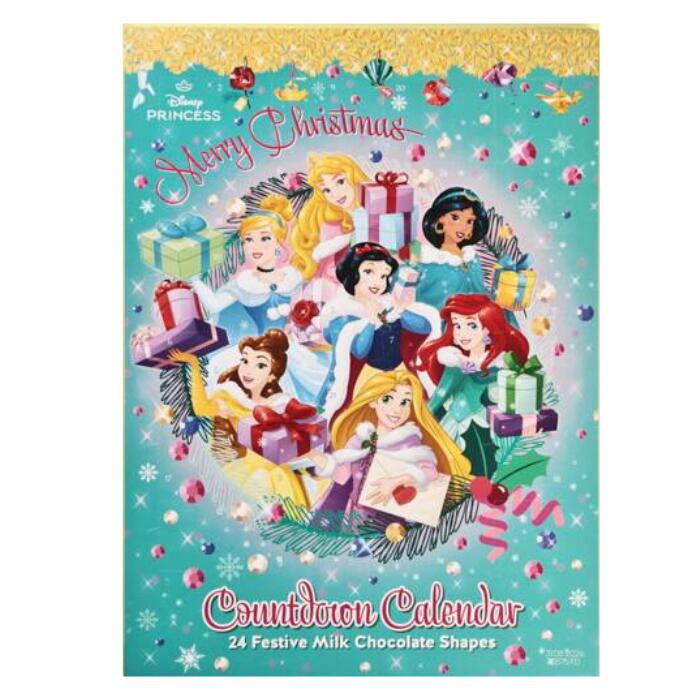 クリスマス ディズニープリンセス カウントダウンカレンダー 50g チョコレート アドベントカレンダー