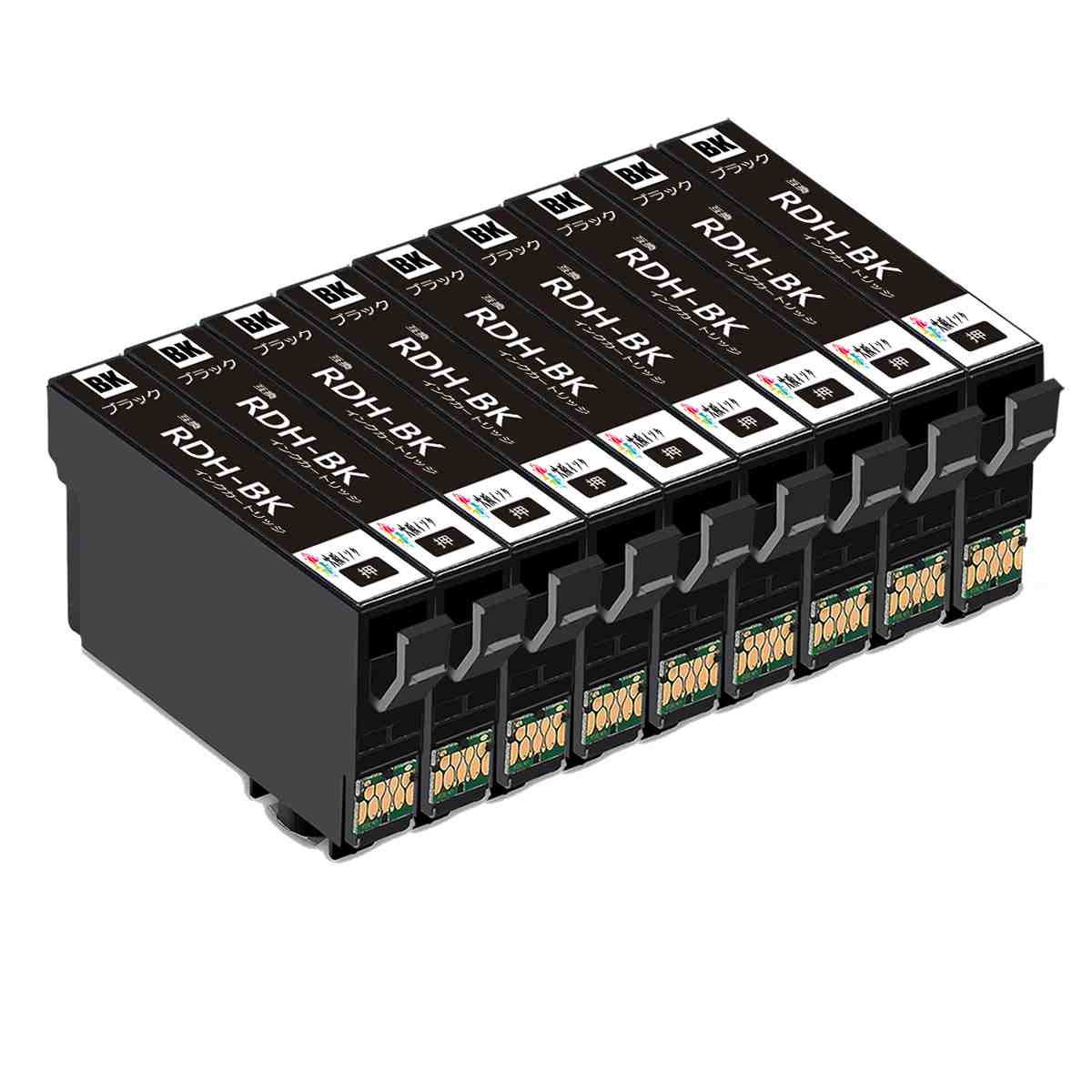 RDH-BKブラック黒Black 9本セット互換インクカートリッジ 目印:リコーダー Epsonエプソン用 対応機種:PX-048A PX-049A 残量表示あり 最新ICチップ搭載