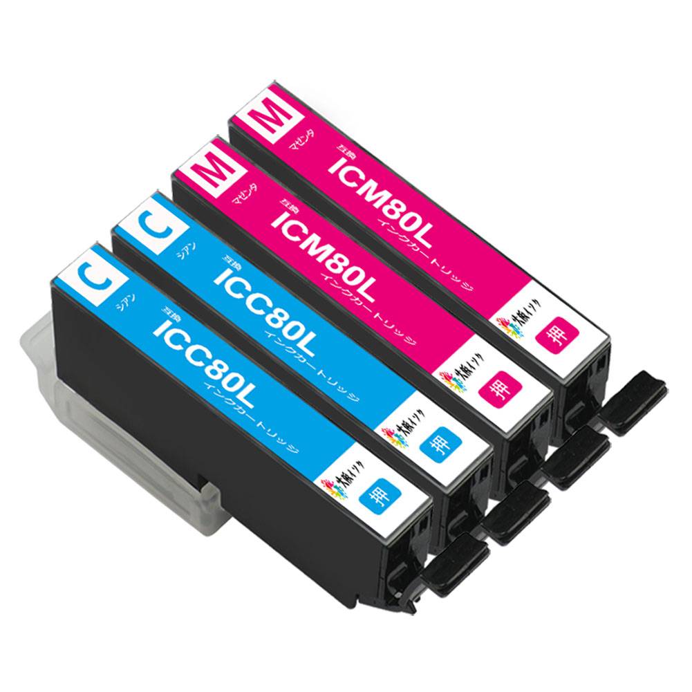 IC6CL80LGv\݊CNJ[gbWIC80L EPSON ICC80LVA ICM80L}[^e2{v4 ڈFƂ낱Ήv^[:EP-707A EP-708A EP-777A EP-807AB EP-807AR EP-807AW EP-808AB EP-808AR EP-808AW EP-907F EP-977A3 EP-978A3EP-979A3 EP-982A3