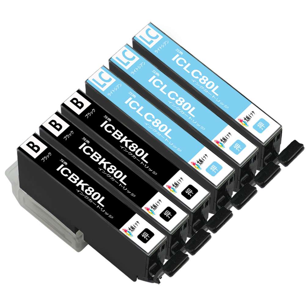 IC6CL80LGv\݊CNJ[gbWIC80L EPSON ICBK80LubN ICLC80LCgVAe3{v6 ڈFƂ낱Ήv^[:EP-707A EP-708A EP-777A EP-807AB EP-807AR EP-807AW EP-808AB EP-808AR EP-808AW EP-907F EP-977A3 EP-978A3EP-979A3 EP-982A3