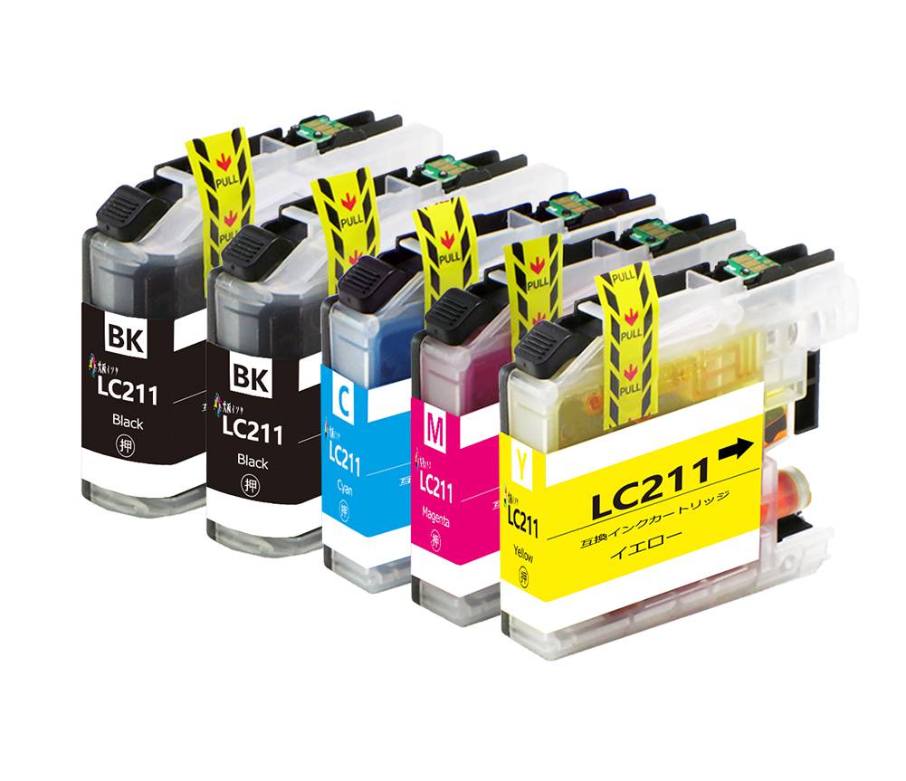 󥯥ȥå LC211ߴץ󥿡LC211-4PK 5ܥå(4å+1ܥ֥å) LC211C LC211M LC211Y LC211BKx2 б:DCP-J562N / MFC-J730DN / MFC-J730DWN / MFC-J737DN / MFC-J737DWN / MFC-J830DN / MFC-J830DWN / MFC-J837DN