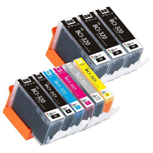 Canonキヤノン用互換インクカートリッジ BCI-321+320 9本パックBCI-320PGBK*4 BCI-321XLBK C M Y GY 対応プリンター: PIXUS MP990 MP980 大容量インクタンク 汎用インク 残量表示機能付 ICチップあり個別包装でインク漏れ防止/国際認証 Canonキヤノン用互換インクカートリッジ BCI-321+320 9本パックBCI-320PGBK*4 BCI-321XLBK C M Y GY 対応プリンター: PIXUS MP990 MP980 大容量インクタンク 汎用インク 残量表示機能付 ICチップあり個別包装でインク漏れ防止/国際認証
