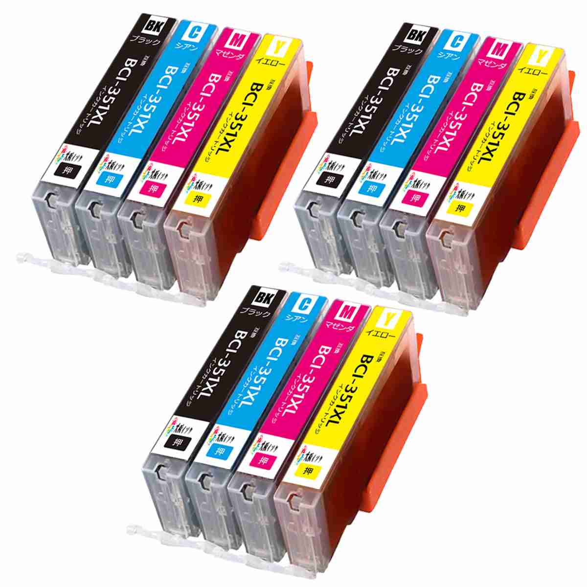 BCI-351xl Υߴ󥯥ȥåBCI-351BK BCI-351C M Y3ܷ12ĥѥå бCANONץ󥿡: MG7530F MG7530 MG7130 MG6730 MG6530 MG6330 MG5630 MG5530 MG5430 iX6830 iP8730 iP7230 MX923̻ɽǽ