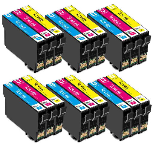 IC4CL46互換インクカートリッジ エプソンEpson増量シアン(ICC46)6本・マゼンター(ICM46)6本・イエロー(ICY46)6本合計18本 目印:サッカーボール 対応機種:PX-101 PX-401A PX-402A PX-501A PX-A620 PX-A640 PX-A720 PX-A740 PX-FA700 PX-V780 IC4CL46互換インクカートリッジ エプソンEpson増量シアン(ICC46)6本・マゼンター(ICM46)6本・イエロー(ICY46)6本合計18本 目印:サッカーボール 対応機種:PX-101 PX-401A PX-402A PX-501A PX-A620 PX-A640 PX-A720 PX-A740 PX-FA700 PX-V780