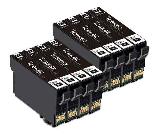 エプソン 互換インクカートリッジ ic62 ICBK62 黒 ブラック8個パック 対応プリンター: PX-203 PX-204 PX-205 PX-403A PX-404A PX-434A PX-503A PX-504A PX-504AU PX-603F PX-605F PX-605FC3 PX-605FC5 PX-675F PX-675FC3 残量表示icチップ付互換インクカートリッジ エプソン 互換インクカートリッジ ic62 ICBK62 黒 ブラック8個パック 対応プリンター: PX-203 PX-204 PX-205 PX-403A PX-404A PX-434A PX-503A PX-504A PX-504AU PX-603F PX-605F PX-605FC3 PX-605FC5 PX-675F PX-675FC3 残量表示icチップ付互換インクカートリッジ