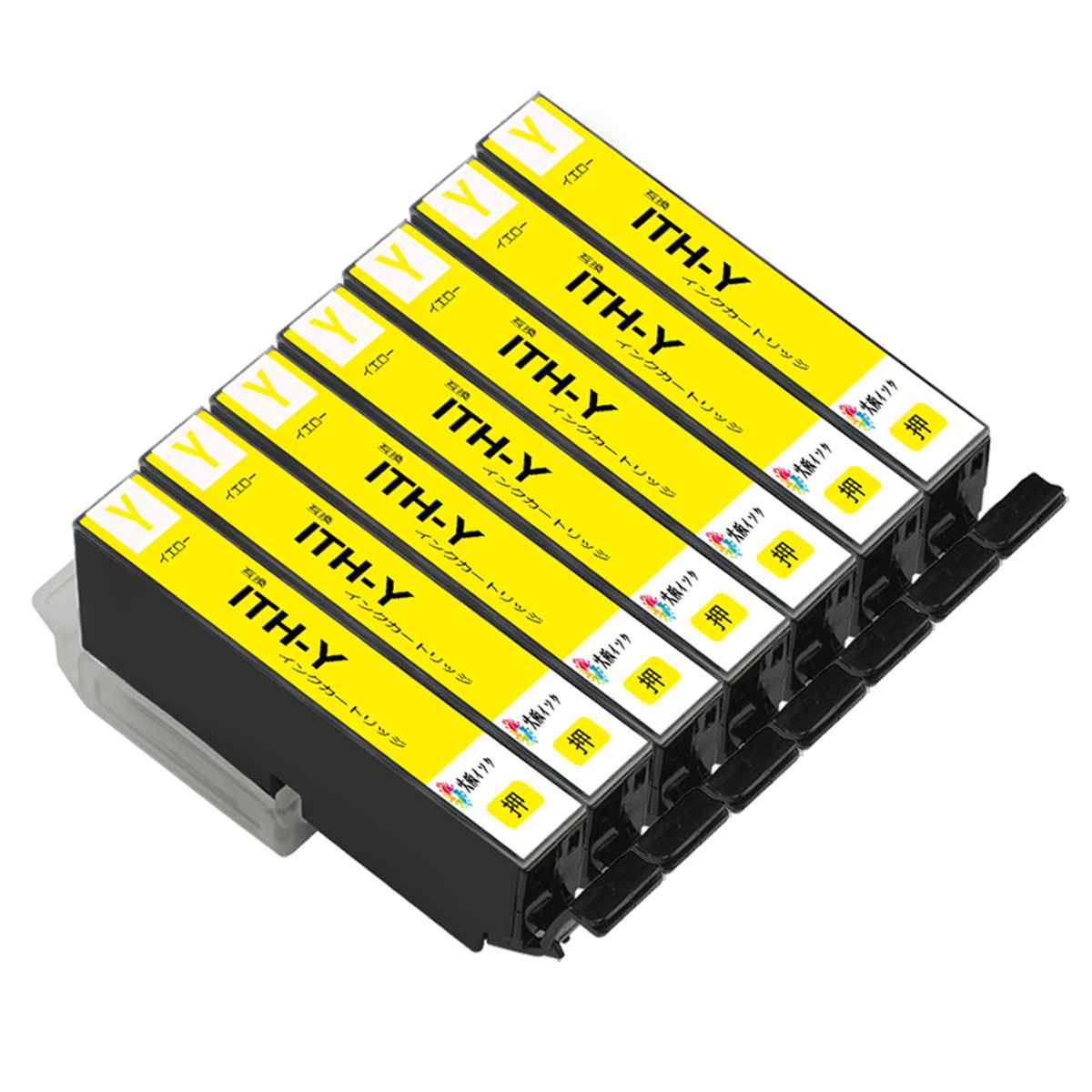 ITH-6CLエプソン互換インクカートリッジITH EPSON目印:いちょうイチョウ ITH-Yイエロー7本 対応プリンター:EP-709A EP-710A EP-711A EP-810AB EP-810AW EP-811AB EP-811AW汎用インク大容量インクタンク 最新型ICチップ付/残量表示/個別包装でインク漏れ防止/国際認証