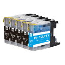 ブラザーbrother用互換インクカートリッジLC12BKブラック4本 LC12Cシアン1本 合計5本対応機種 :MFC-J6710 MFC-J5910 MFC-J6510 MFC-J960 MFC-J955 MFC-J860 MFC-J825 MFC-J810 MFC-J710 MFC-J705 DCP-J940 DCP-J925 DCP-J840 DCP-J740 DCP-J725 DCP-J540 DCP-J525(2)