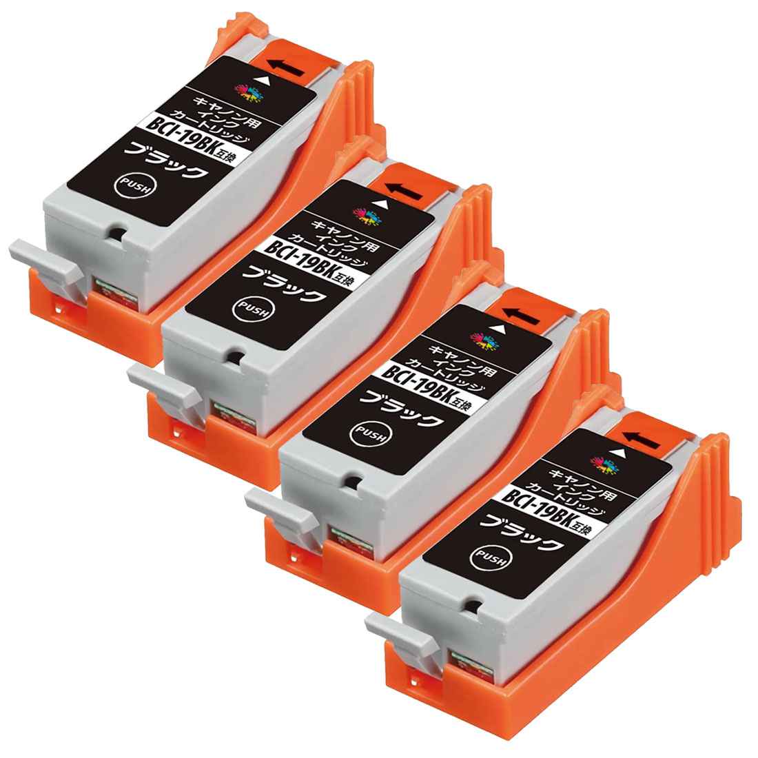 ΥCanon BCI-19BK֥å 4ܥå ߴ󥯥ȥåб PIXUS TR153 / iP100 / iP110 / mini360 / mini260 ǿICå ɽεǽդ
