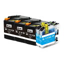 LC119/115 ブラザーbrother用互換インクカートリッジLC119BKブラック3本 LC115Cシアン2本 合計5本 プリンターインクタンク 純正と併用可能汎用インク対応機種:MFC-J6975CDW MFC-J6973CDW MFC-J6970CDW MFC-J6770CDW MFC-J6573CDW MFC-J6570CDW(2)