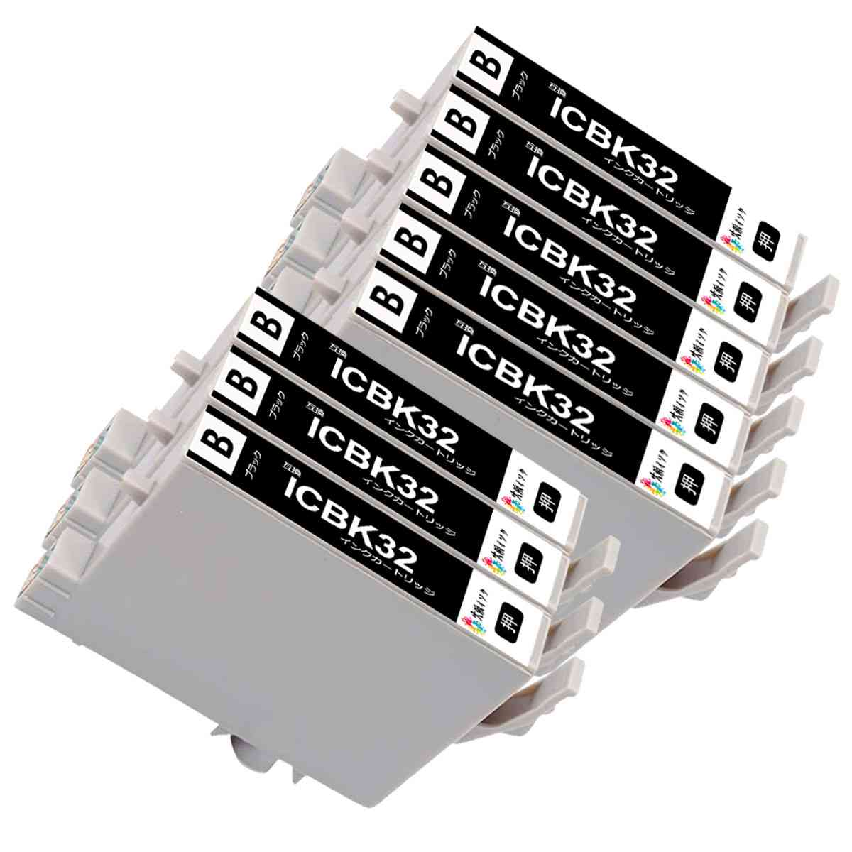 IC6CL32エプソン互換インクカートリッジIC32 EPSON ICBK32ブラック黒8本 目印:ヒマワリ 増量対応プリンター:L-4170G PM-A850 PM-A850V PM-A870 PM-A890 PM-D750 PM-D750V PM-D770 PM-D800 PM-G700 PM-G720 PM-G730 PM-G800 PM-G800V PM-G820 残量表示機能付互換インク