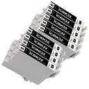 IC6CL32エプソン互換インクカートリッジIC32 EPSON ICBK32ブラック黒9本 目印:ヒマワリ 増量対応プリンター:L-4170G PM-A850 PM-A850V PM-A870 PM-A890 PM-D750 PM-D750V PM-D770 PM-D800 PM-G700 PM-G720 PM-G730 PM-G800 PM-G800V PM-G820 残量表示機能付互換インク
