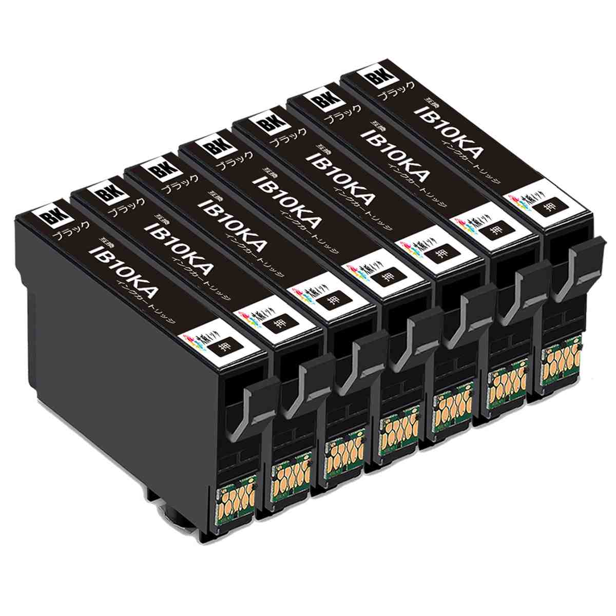 IB10CL4A互換インクカートリッジ エプソンEpson増量ブラック（IB10KA）7本 インクタンク 目印：カード..
