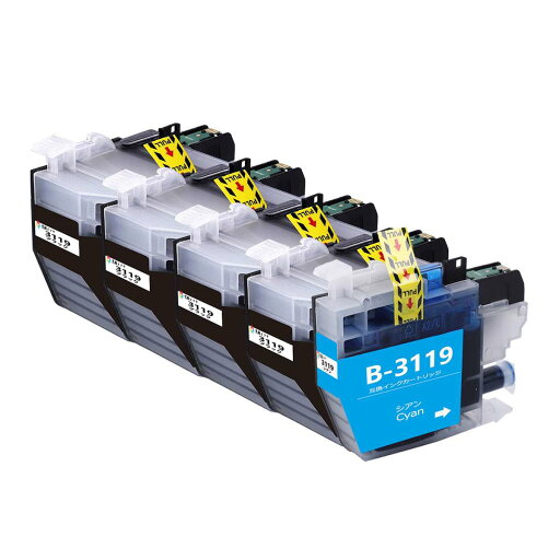 LC3119 ブラザーbrother用互換インクカートリッジLC3119BKブラック4本 LC3119Cシアン1本 合計5本 プリンター対応インクタンク 純正と併用可能汎用インク対応機種:MFC-J6980CDW MFC-J6580CDW MFC-J6983CDW MFC-J6583CDW MFC-J5630CDW残量検知搭載/個別包装 LC3119 ブラザーbrother用互換インクカートリッジLC3119BKブラック4本 LC3119Cシアン1本 合計5本 プリンター対応インクタンク 純正と併用可能汎用インク対応機種:MFC-J6980CDW MFC-J6580CDW MFC-J6983CDW MFC-J6583CDW MFC-J5630CDW残量検知搭載/個別包装