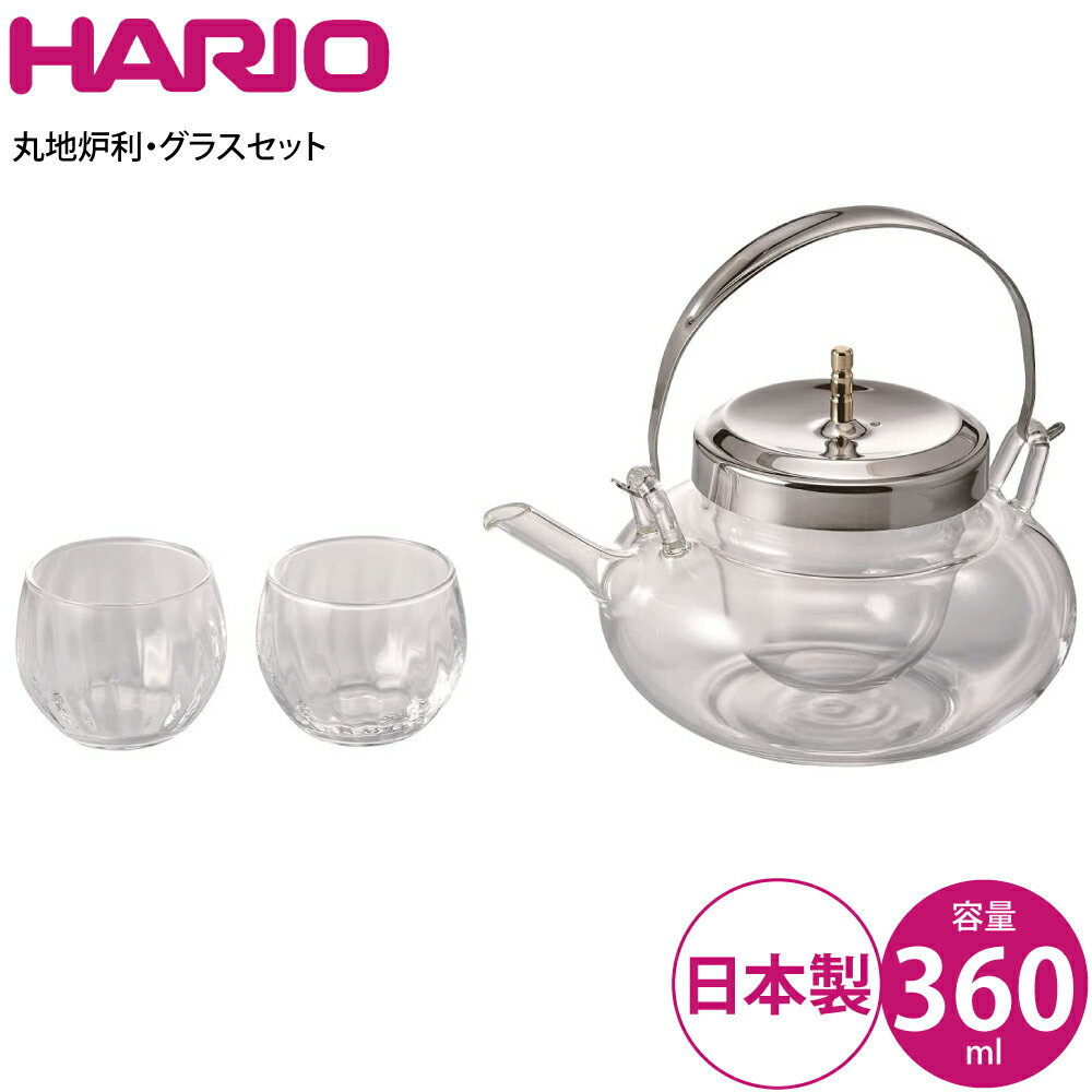 ハリオ HARIO 丸地炉利・グラスセット IDXG-8004-MSV