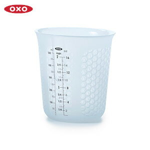 計量カップ 耐熱 OXO オクソー シリコンメジャーカップ 中 500ml 11161000 シリコン製 柔らかい 耐熱計量カップ 計量 カップ 計量コップ メジャーカップ 目盛り 計り 熱湯 電子レンジ 食洗機対応 漂白剤可 コンパクト キッチンツール 調理器具 キッチン用品 シンプル お洒落