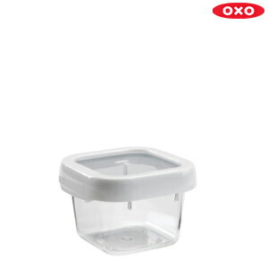 OXO オクソー 保存容器 密閉 密封 ロックトップコンテナ 0.4L 400ml S スクエア 1117580 小 密閉容器 密封容器 容器 キャニスター ストッカー コンテナ プラスチック 耐熱 食洗機可 漂白剤可 冷蔵庫 冷凍庫 食品 フード 調味料入れ 乾物 保存 収納 キッチン シンプル お洒落