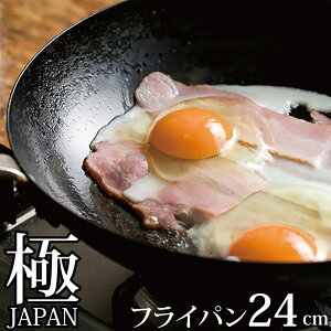 リバーライト 極 JAPAN 鉄 フライパン 24cm 【IH対応】【日本製】 JAN: 4903449125043 【送料無料】