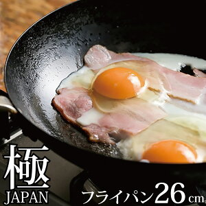 リバーライト 極 JAPAN 鉄 フライパン 26cm 【IH対応】【日本製】 JAN: 4903449125050 【送料無料】