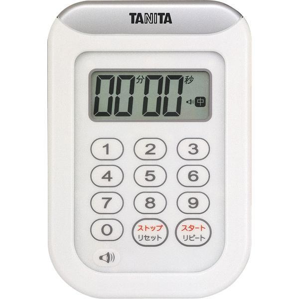 タニタ TANITA キッチンタイマー デジタル 丸洗いタイマー100分計 ホワイト TD-378-WH