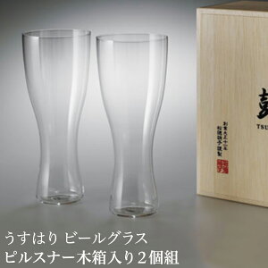 松徳硝子 shotoku glass うすはり ビールグラス（ピルスナー） 2個組 2941020 JAN: 4956323920142