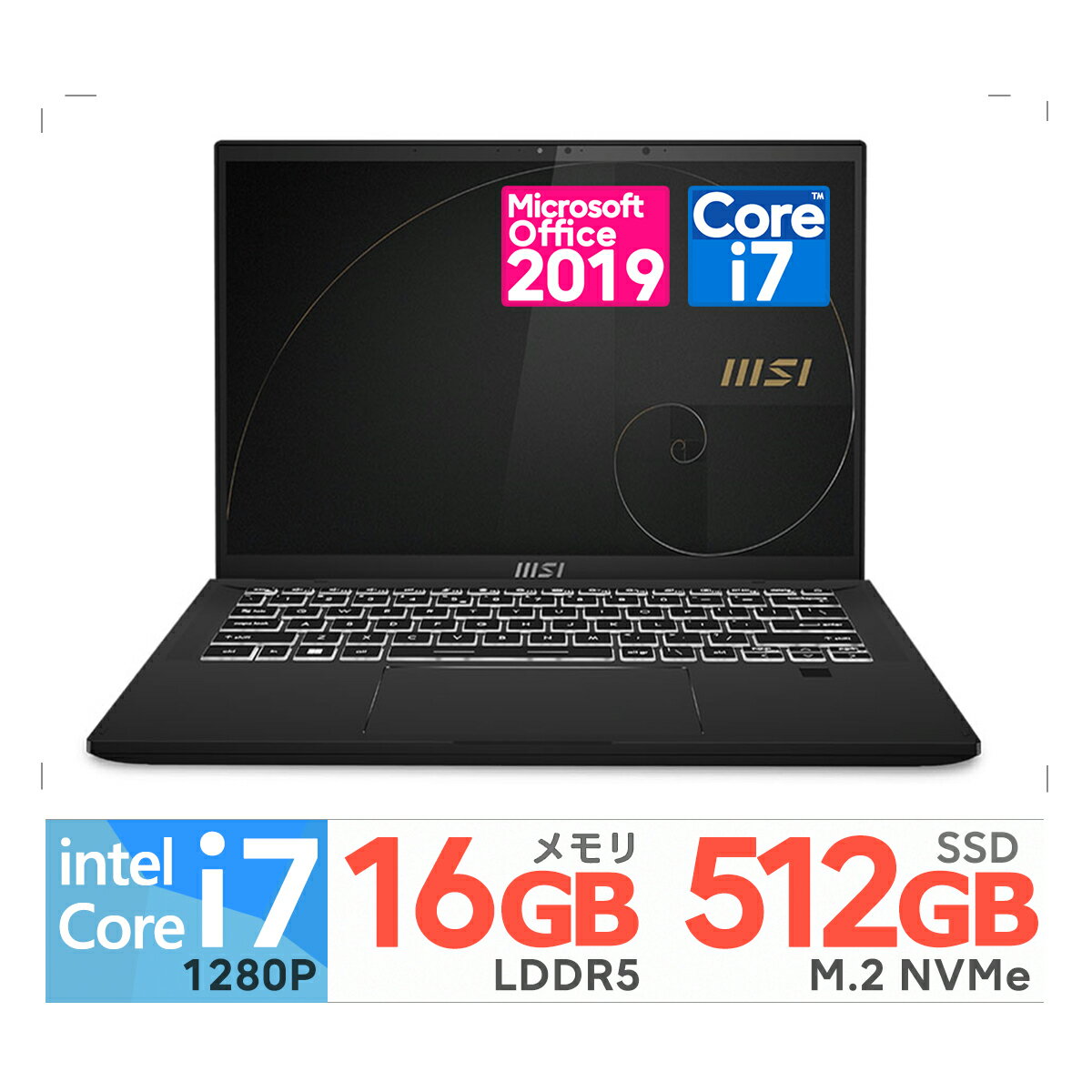 MSI 14^ Summit-E14FlipEvo-A12MT-001JP 12 Ce Core i7 1280P(Alder Lake) 14RA F16GB M.2 SSDF512GB m[gp\R,m[gPC Windows 11 Pro wEF Wi-Fi 6 WebJ Bluetooth5.2 {L[{[h MSI Pen Office2019 Wi