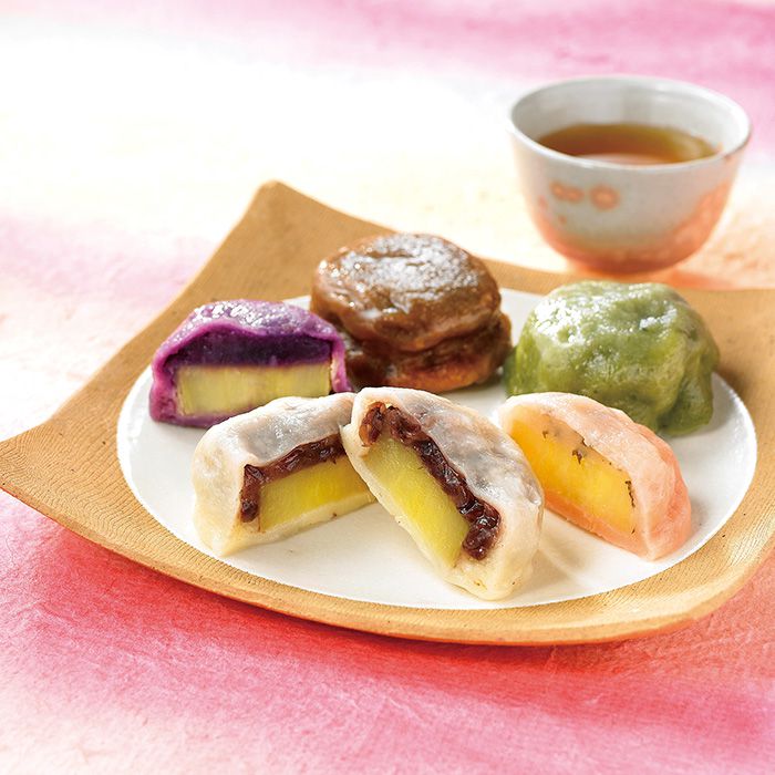 芋屋長兵衛 熊本いきなり団子10個セット 熊本いきなり団子(1個約80g)10個(プレーン・紫芋・よもぎ・黒糖・さくら×各2個 【送料無料】