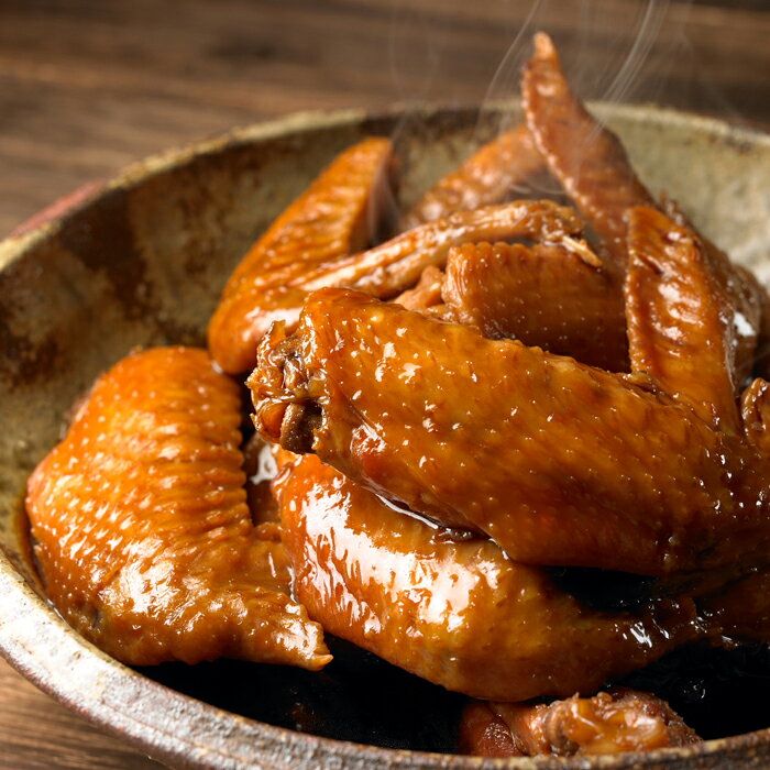 鶏三和 国産鶏の手羽煮[醤油味] 3本入×6袋 【送料無料】