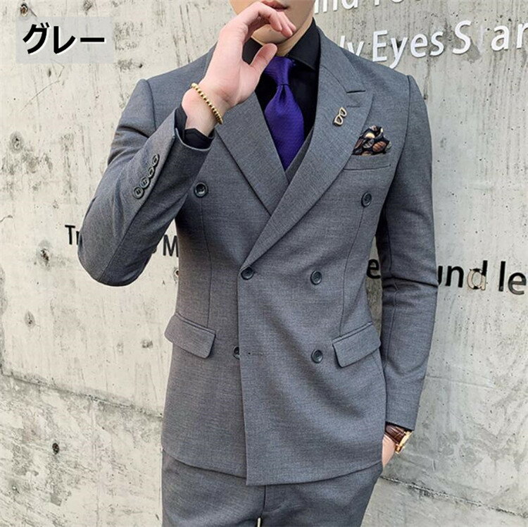 カジュアルスーツ ビジネススーツ スーツ メンズ スリーピース メンズ スリムスーツ スタイリッシュスーツ スーツ セットアップ メンズ 冬 無地 上下セットアップ Suit スーツ 洗えるパンツ 3ピーススーツ スリーピーススーツ ビジネススーツ カジュアル スリムスーツ