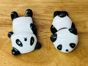 龍馬【可愛いパンダの箸置き 2個セット】 陶器 陶磁器 ジャイアントパンダブーム 返還 シャンシャン 永明 桜浜 桃浜 食器