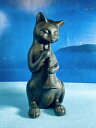 可愛い猫【クラリネット】楽器を奏でる猫 樹脂製 インテリア 住まい 小物 人気 ねこ ペット 置物 装飾品 飾り インテリア オブシェ(3)