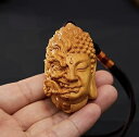 ヒノキ材 仏魔如来 H6cm 木彫り 手彫り 一刀彫り 縁起物 美術品 仏像 悪魔 東洋彫刻 オブジェ アート 仏教 教育 風水 お守り