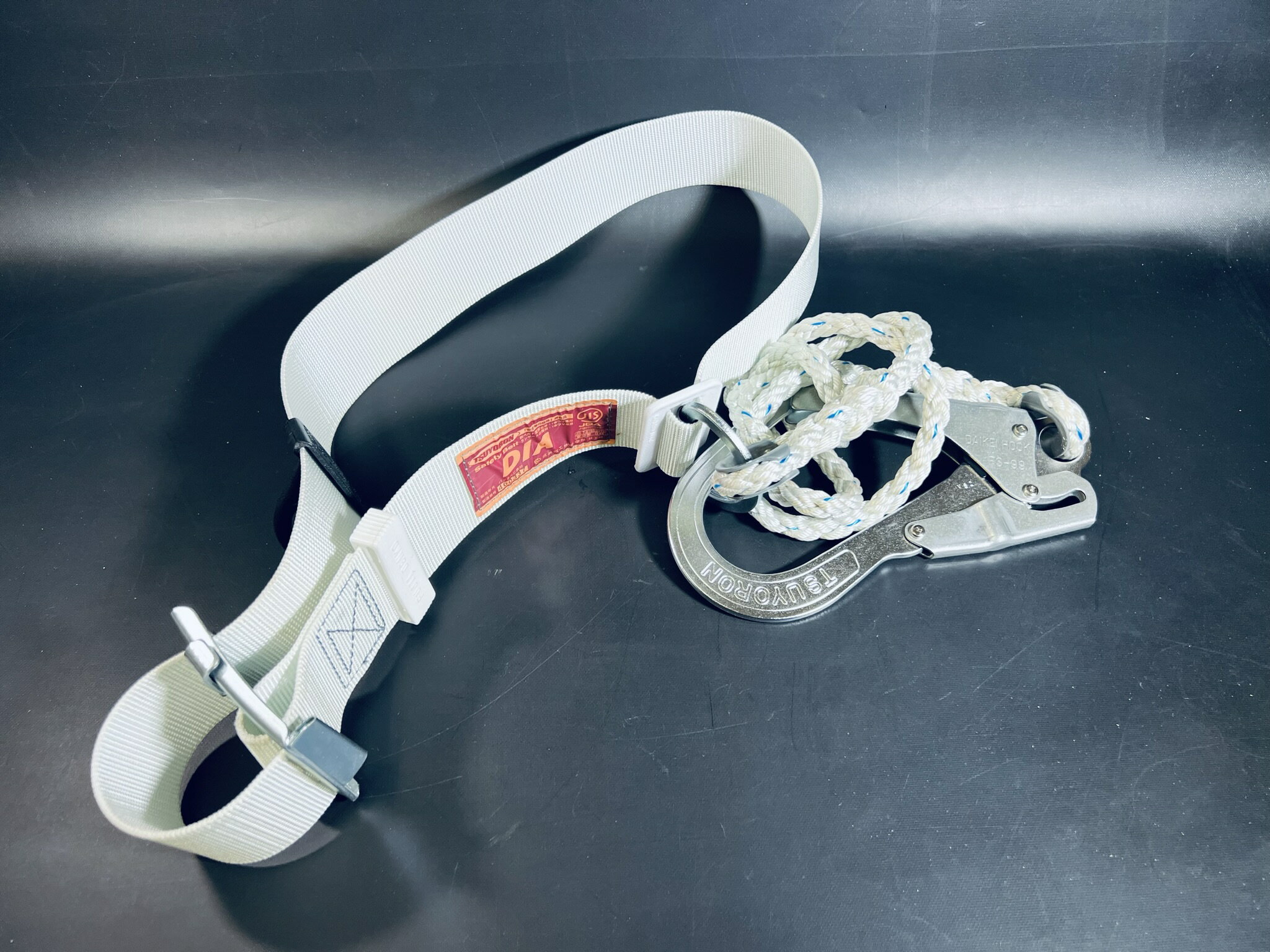 藤井電工 TSUYORON 胴ベルト型安全帯 大口フック ロープ付 DIA ランヤード DAIKEI HOOK FS-99 墜落制止用器具