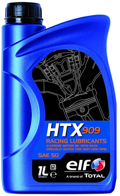 elf 2サイクルエンジンオイル HTX909 SAE #50 1L 1ケース（1L×12）レース用 2輪車 カート モトクロス