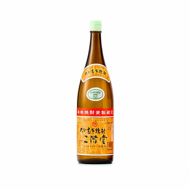 【送料無料】大分むぎ焼酎 二階堂 麦 25度 1800ml 1.8L 6本/1ケース P箱発送 ゆうパック発送