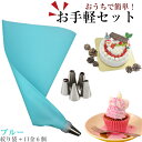 【口金6種+シリコン袋ブルー】 絞り袋 口金 金型 絞袋 絞り金 絞り口金 生クリーム デコレーション 製菓 製菓用 お菓子 ホイップクリーム セット 口金セッ...