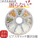 【ピアスキャッチ山盛りセット】 ピアスキャッチ ピアス キャッチ シリコンキャッチ 留め具 留め金 留金 止め金 シルバー ゴールド シリコン 八の字 8の字 タワー 円盤 落ちない おちない ピアスのキャッチ ピアスの留め具 金属キャッチ 予備