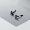 ピアス つけっぱなし 小さい クロス シンプル 軟骨 金属アレルギー シルバー ブラック シルバー925 アレルギー対応 20G 仕事用 小さいピアス 極小ピアス つけっぱなしピアス シンプルピアス セカンドピアス アレルギー対応ピアス 仕事