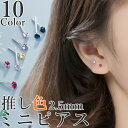 推し色ピアス10色展開!働く女子にも大人気 かわいい 超ミニピアス 小さい 極小 2.5mm ピアス シンプル つけっぱなし アレルギー対応 レディース メンズ...