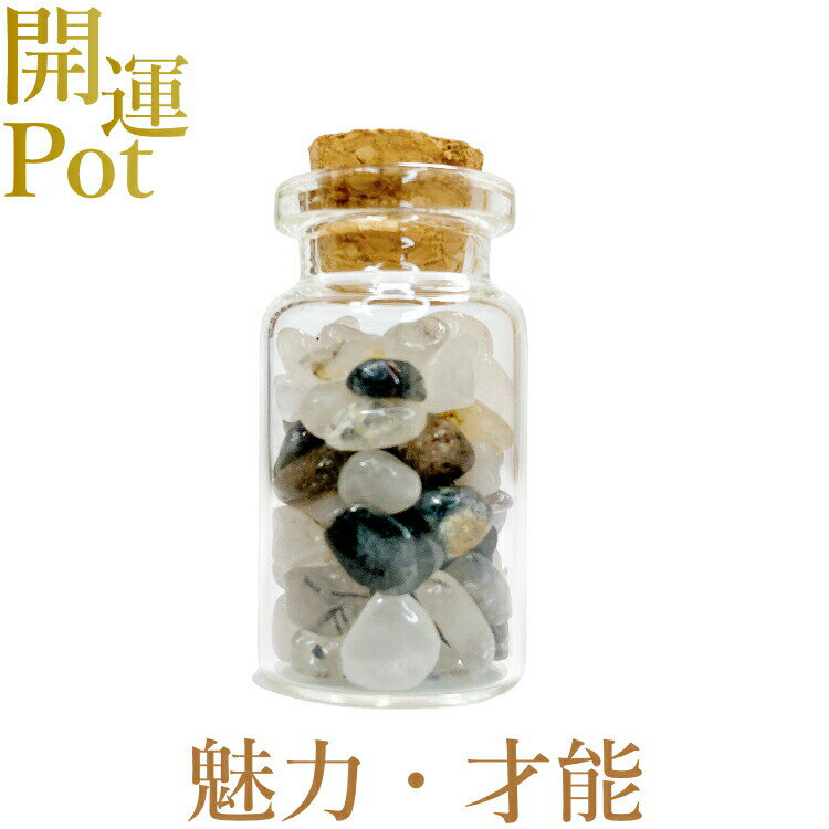  ブラックルチルクォーツ  星屑ミニポット  魂の輝き 才能 魅力 カリス...