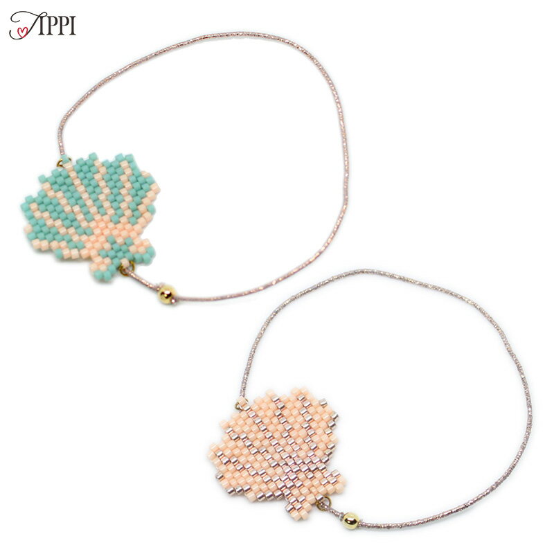 TIppi ティッピ ヘアゴム ブレスレット ヘアブレス pinksandshell 可愛い かわいい 貝 シェル ビーズ 夏 サマー ビーチ リゾート