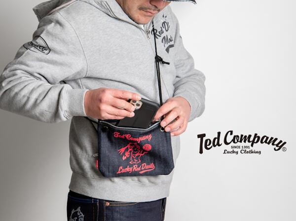 テッドマン　デニムサコッシュバッグ『TEDMAN'S DENIM SACOCHE 1st』TDBG-1200SCH　カミナリ　テッドマン　TEDMAN　バイカー　車　コラボ　おでかけ　ストリート