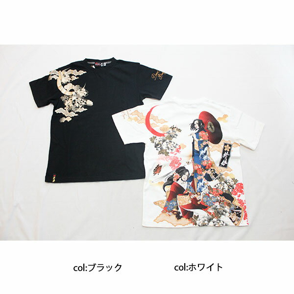 抜刀娘(ばっとうむすめ）一華＆穂乃花 花天月地 刺繍入りプリントTシャツ【282136】【送料込 送料無料 ..