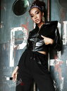 パーカー・トレーナー フード フェイクレザー パーカー ドルマン 衣装 HIPHOP 大きめシルエット ダンス 長袖 ポケット bombshell あす楽