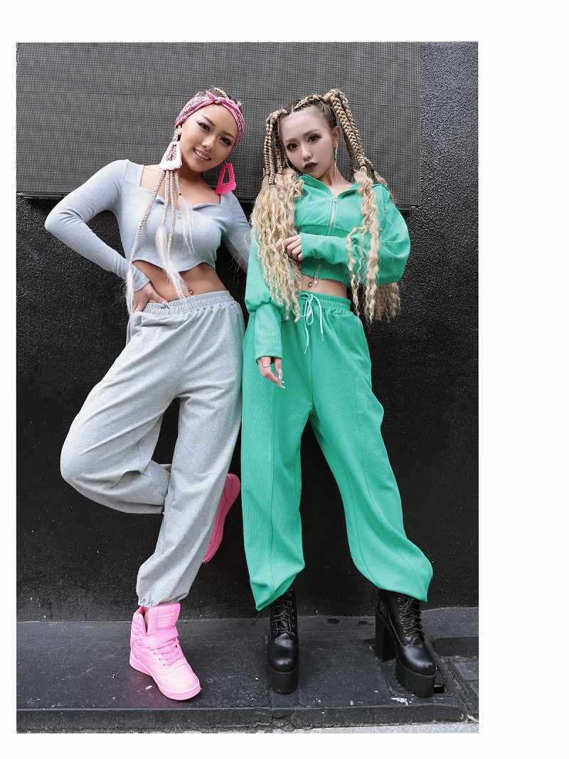 セットアップ パーカー セットアップ フーディ スウェット ジョガーパンツ ショート丈 リブニット ジップ ゆるダボ ストリートファッション Bbomb あす楽 送料無料