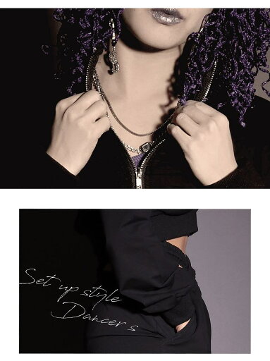 セットアップ ジャージ セットアップ ヘソ出し 長袖 ロングパンツ ボトムス クロス ギャザー ジッパー 前開き Bbomb あす楽 送料無料