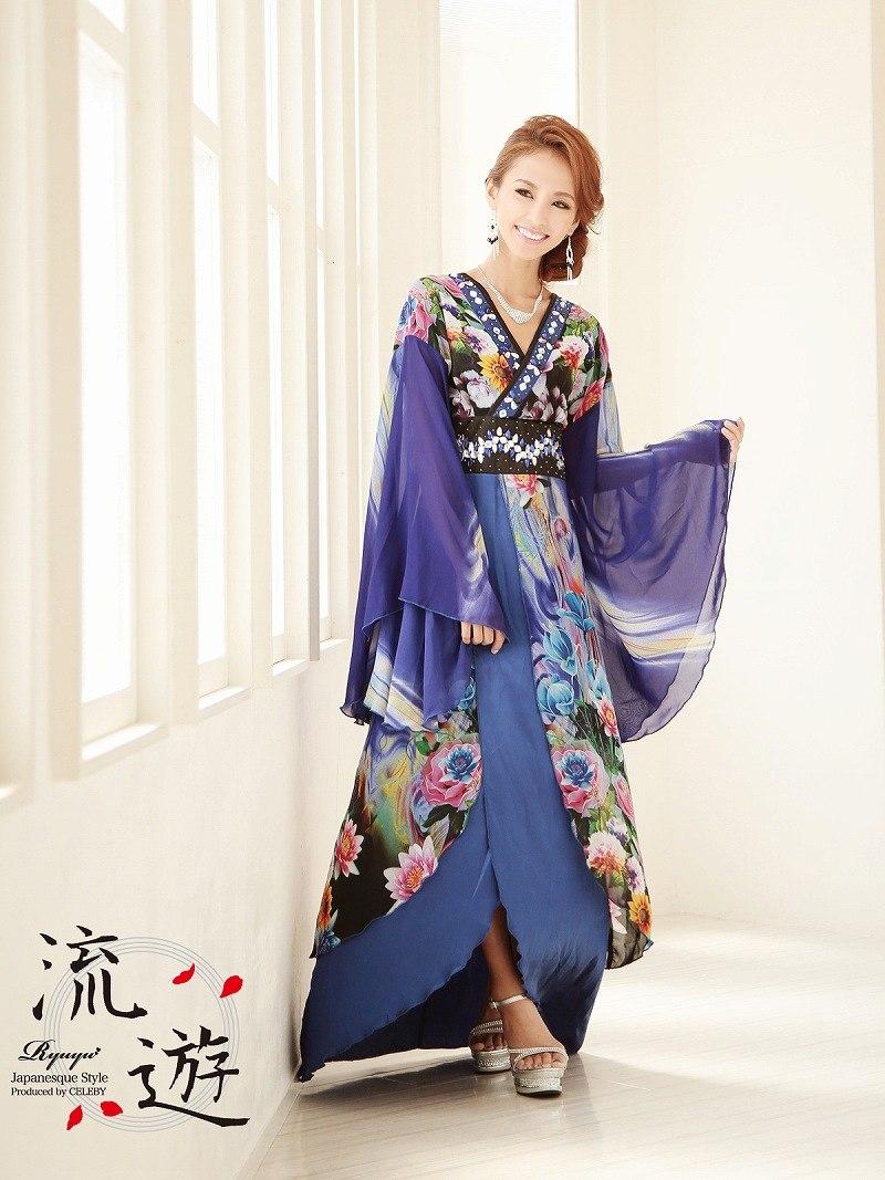 シルク着物風ドレス 楽天市場】着物ドレス 着物 ドレス カラードレス ウエディング